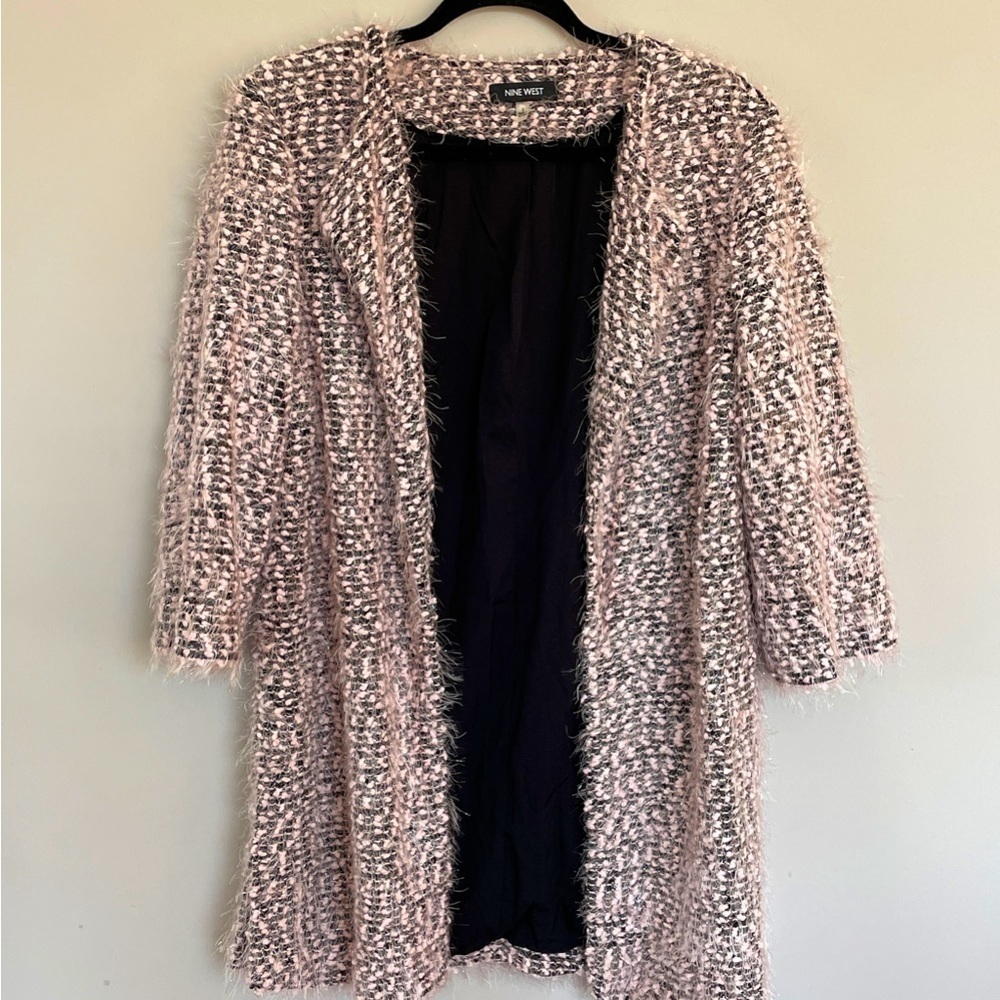 Nine West Boucle Knit Sweater Jacket size S